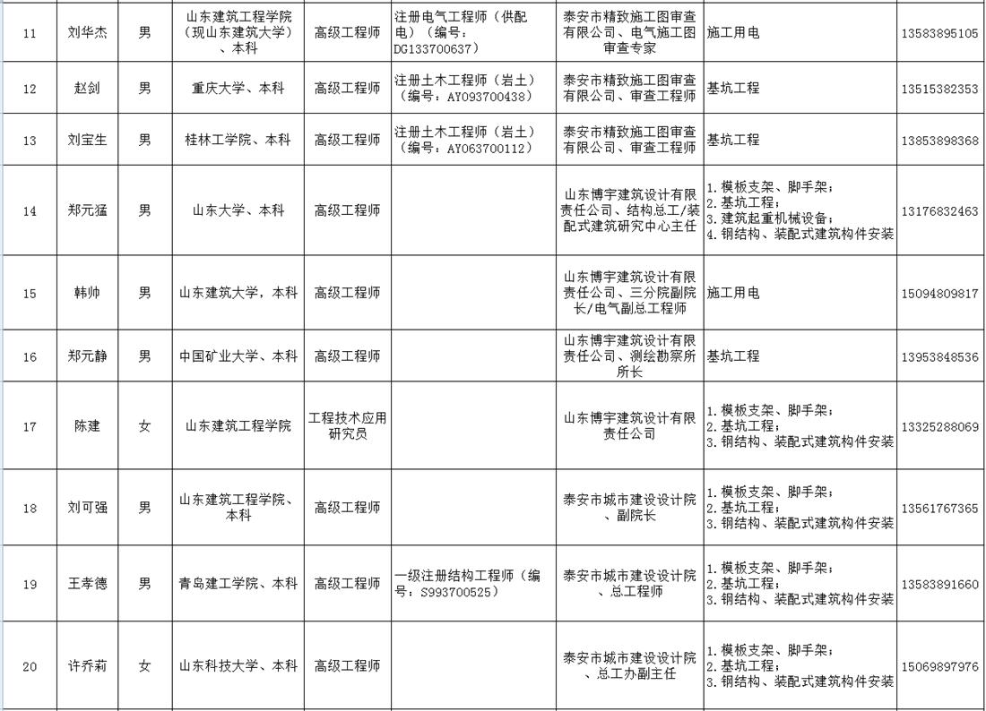 泰安市建筑施工安全生產(chǎn)論證專家?guī)烀麊?圖2)